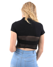 Gregory Short Sleeve Ribbed Crop Top