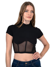 Gregory Short Sleeve Ribbed Crop Top